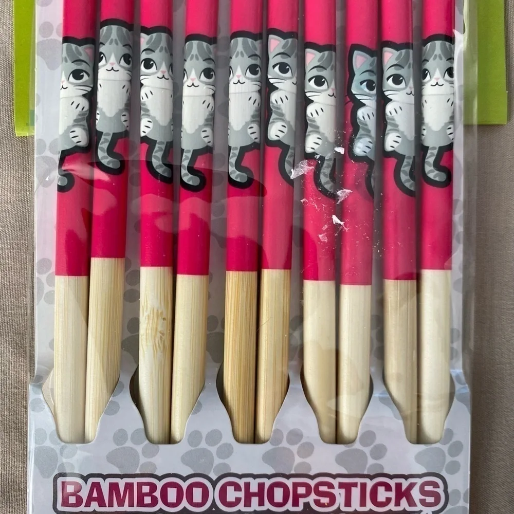 NWT- Bamboo Chopsticks- 5 per package